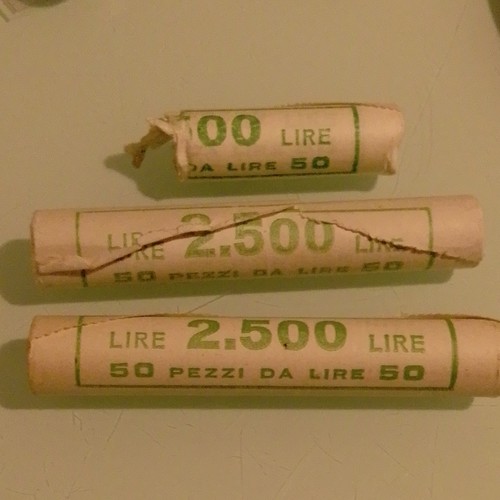 Rotolini monete lire - rotolini, 50