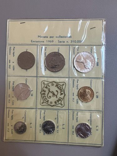 Serie valori italia - serie, 1969