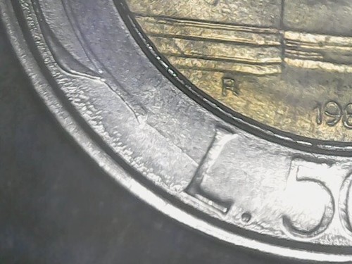 500 lire 1985 errore - lire,