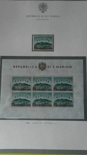 San marino 1961 europa cept - san,