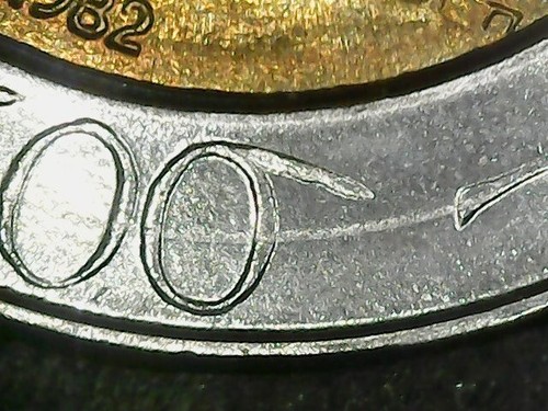500 lire 1982 errore - lire,
