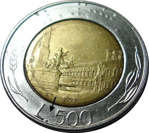 Errore 500 lire 1995 - !!!,